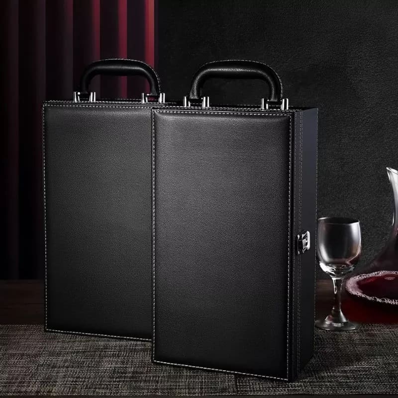 wine gift box leather eco box luxury basket set