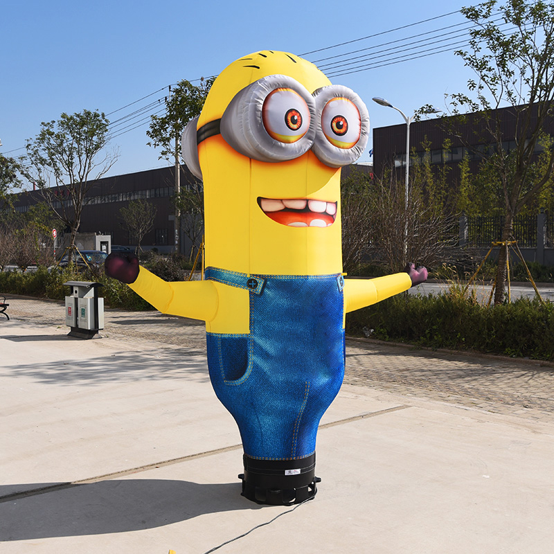 minion figurine na may fan inflatable dancing advertising man guy na kumakaway ng kamay