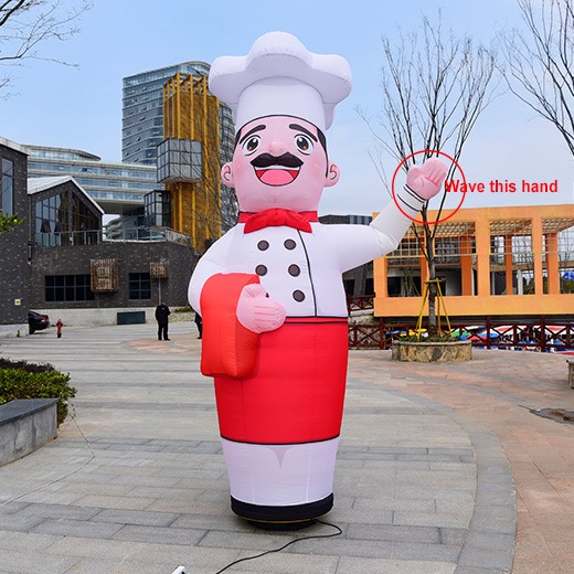 inflatable man guy dancer na kumakaway ang kamay - baloon sky guy CHEF