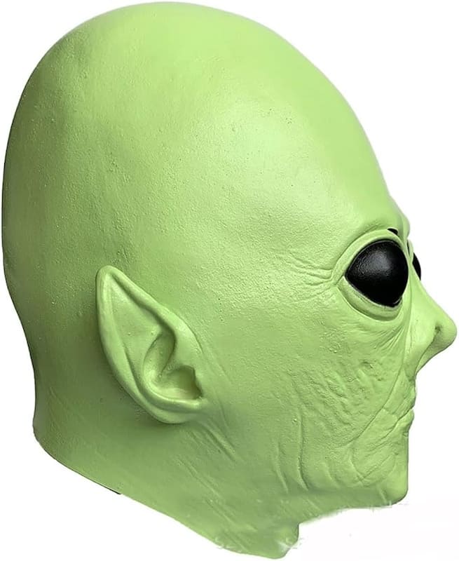 green alien ufo face mask nakakatakot ulo costume