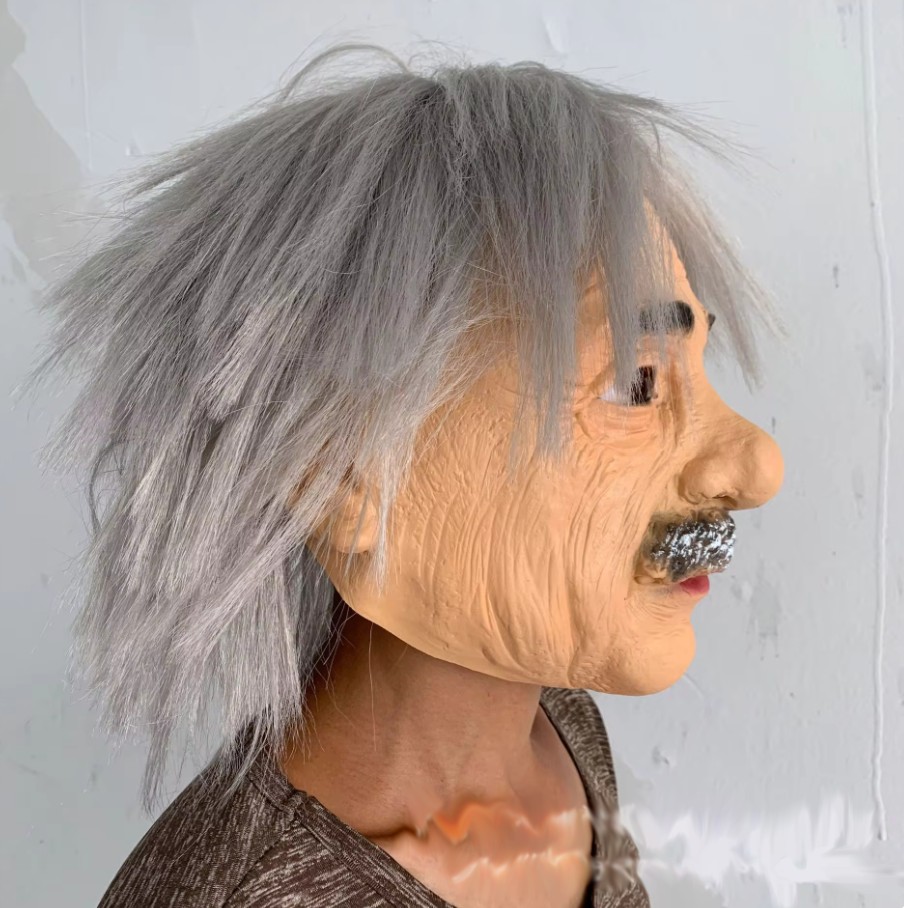 Einstein head mask para sa silicone ng mukha na gawa sa latex