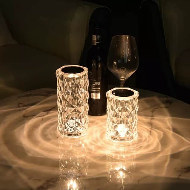 lamp LED touch crystal glass maliit