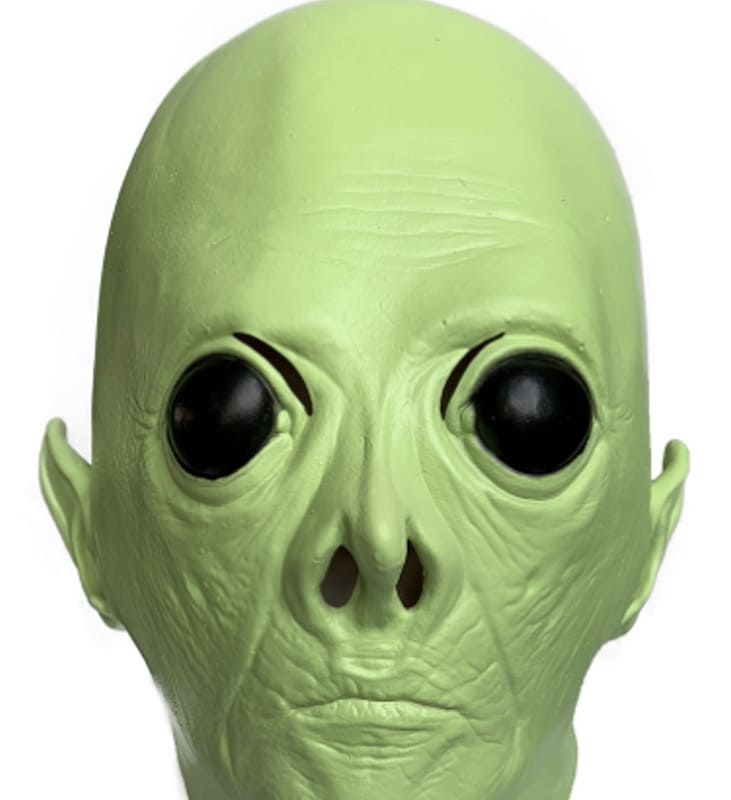 Alien ufo mask green alien latex para sa karnabal