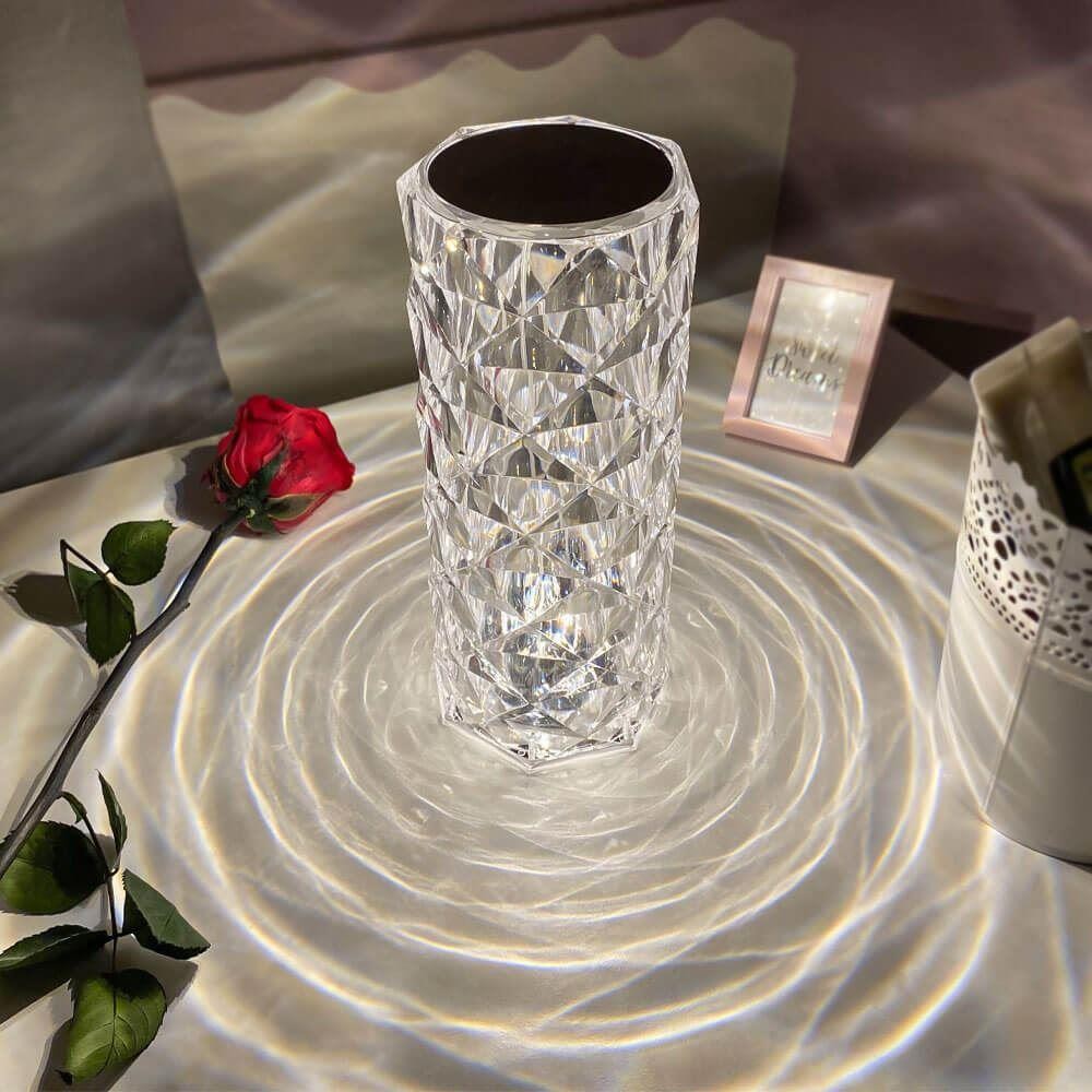 crystal LED touch table lamp sa table vase cup