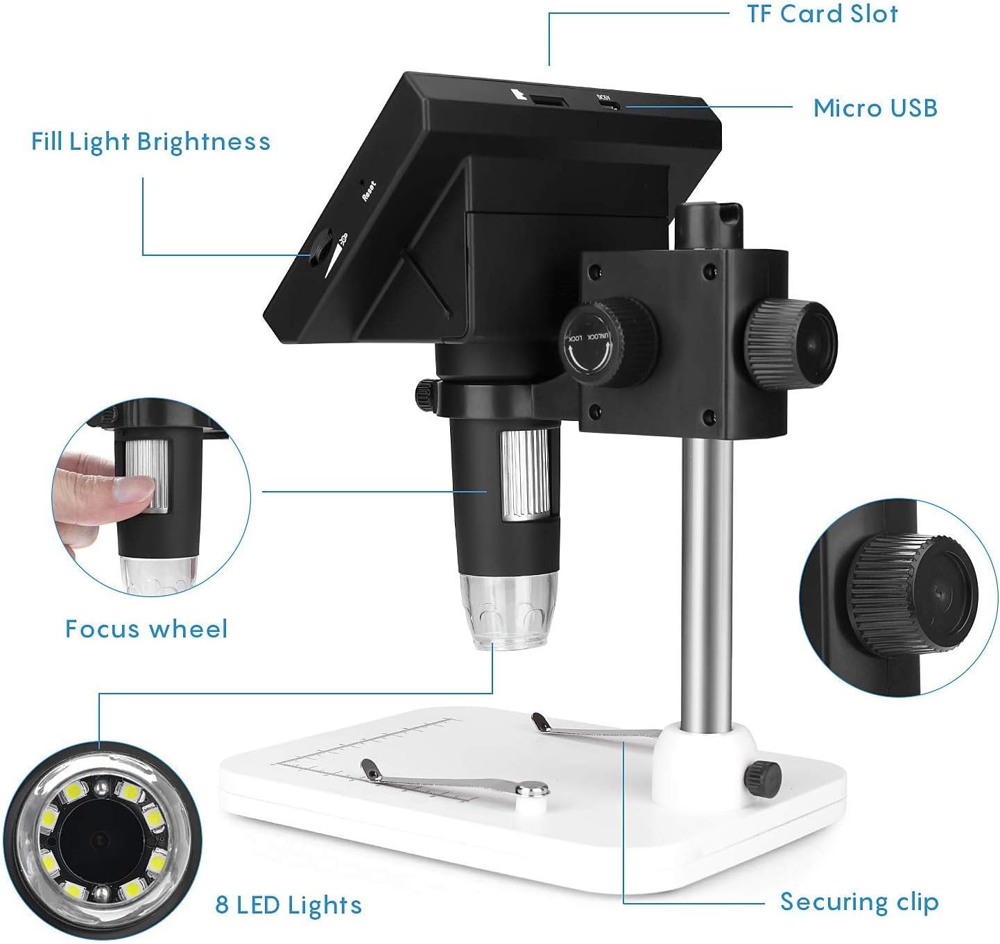 digital microscopes para sa pc computer na may led