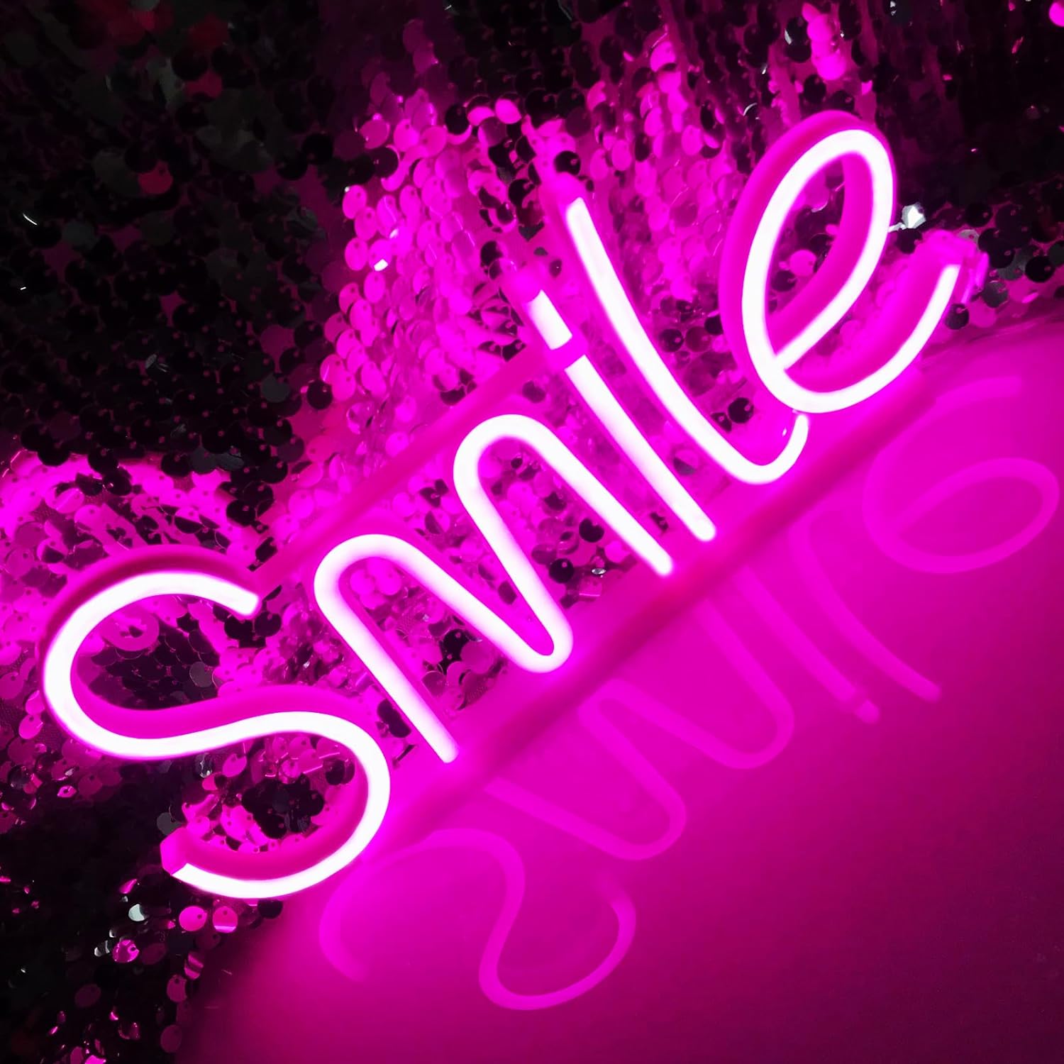 SMILE iluminated LED sign light sa wall hanging