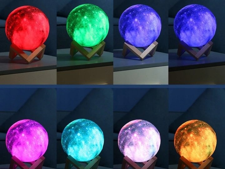 3D galaxy space universe light - night lamp 16 na kulay