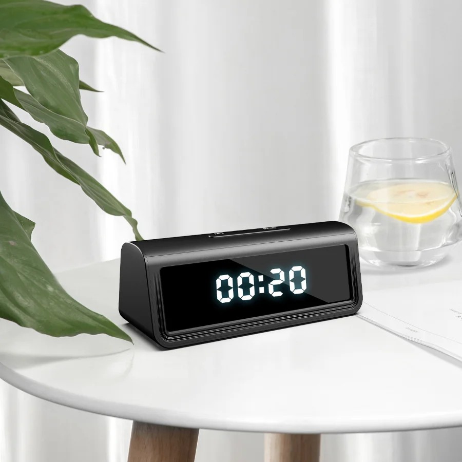 Alarm clock digital hidden camera full hd wifi spy