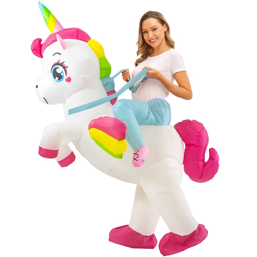 Inflatable unicorn costume - Advertising figurine (suit) inflatable na may fan