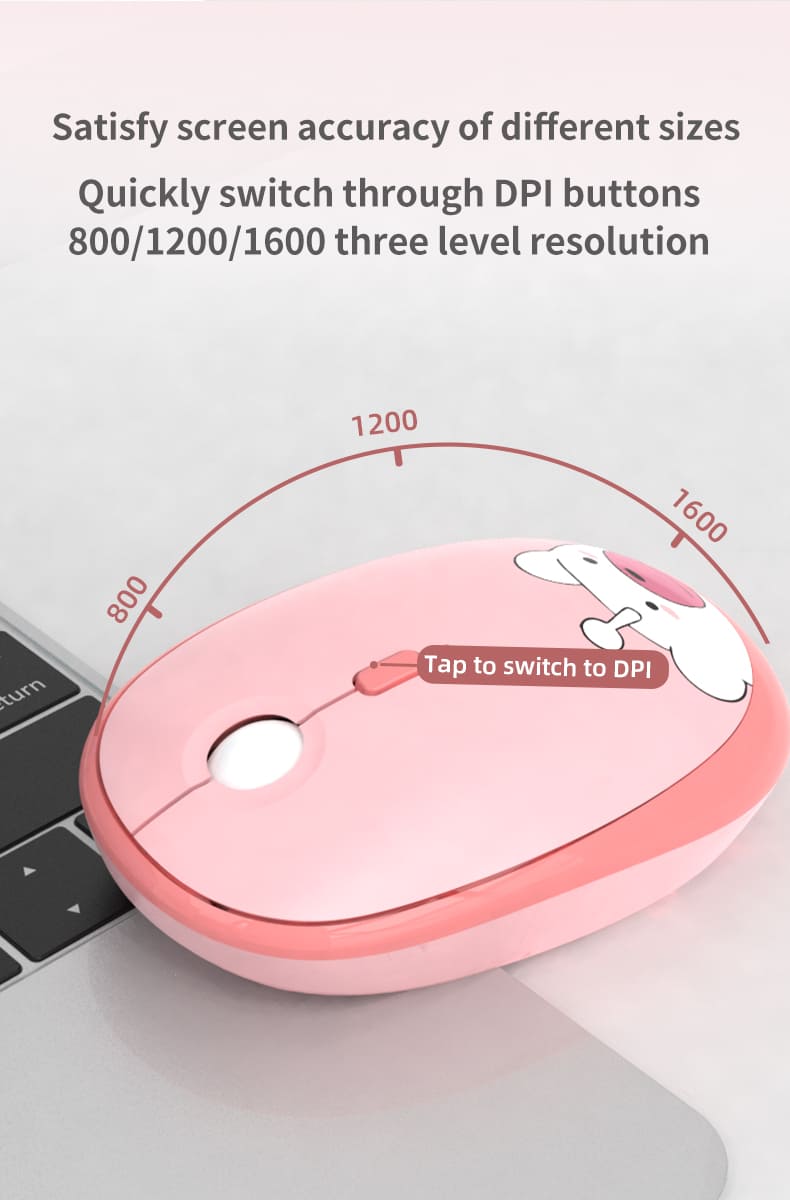 sensitibong mouse wireless pink wifi