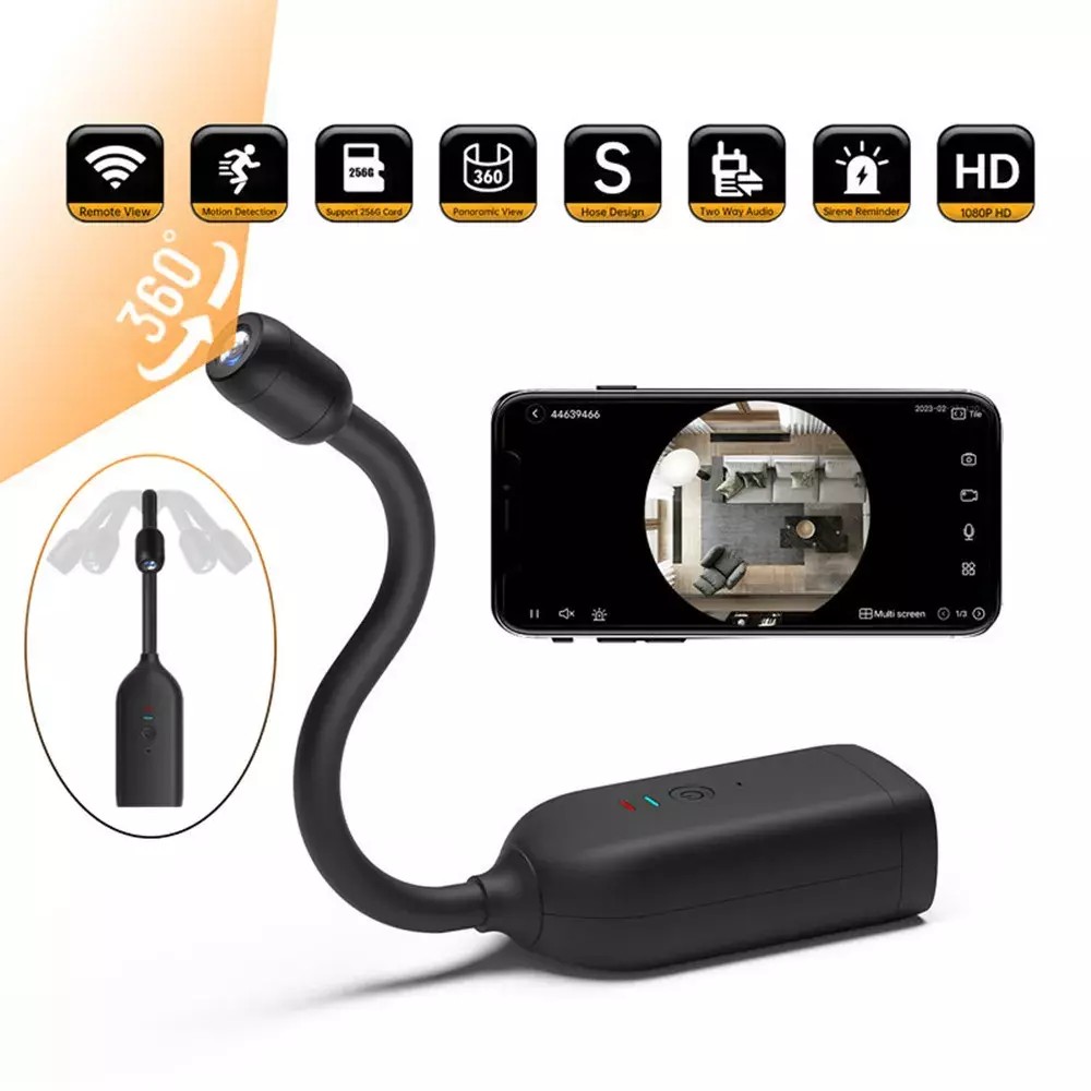 wifi gooseneck camera panoramic WIFI 1080P HD camera na may 360° rotatable