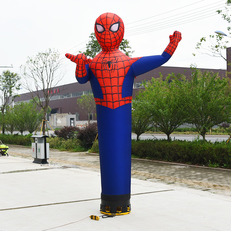 Spiderman baloon sky figurine na may fan air dancer na baloon dancing man