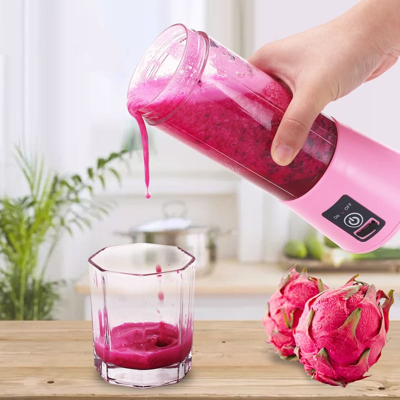 Smoothie travel blender pink para sa mga kababaihan